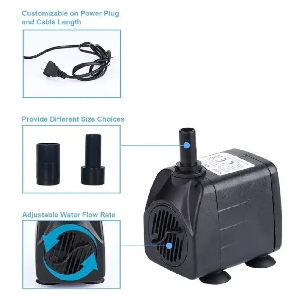 Marine Aquarium Return Pump - مضخة مياه غاطسة سوداء فائقة الهدوء