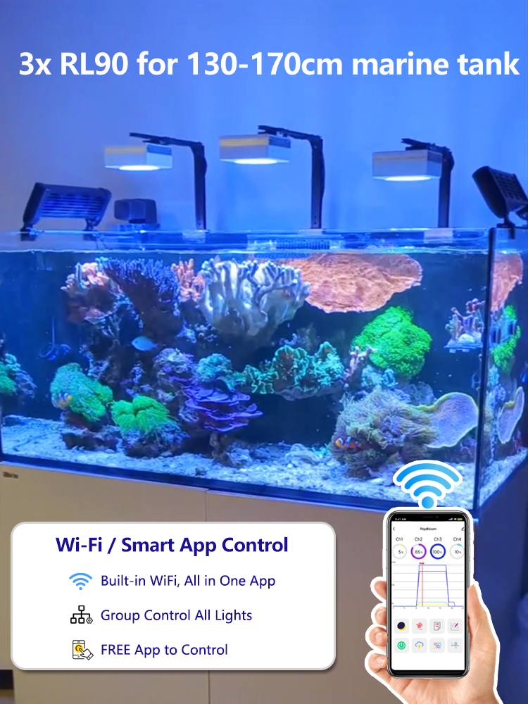 Marine X Aquarium - 3 × مصابيح LED لحوض السمك