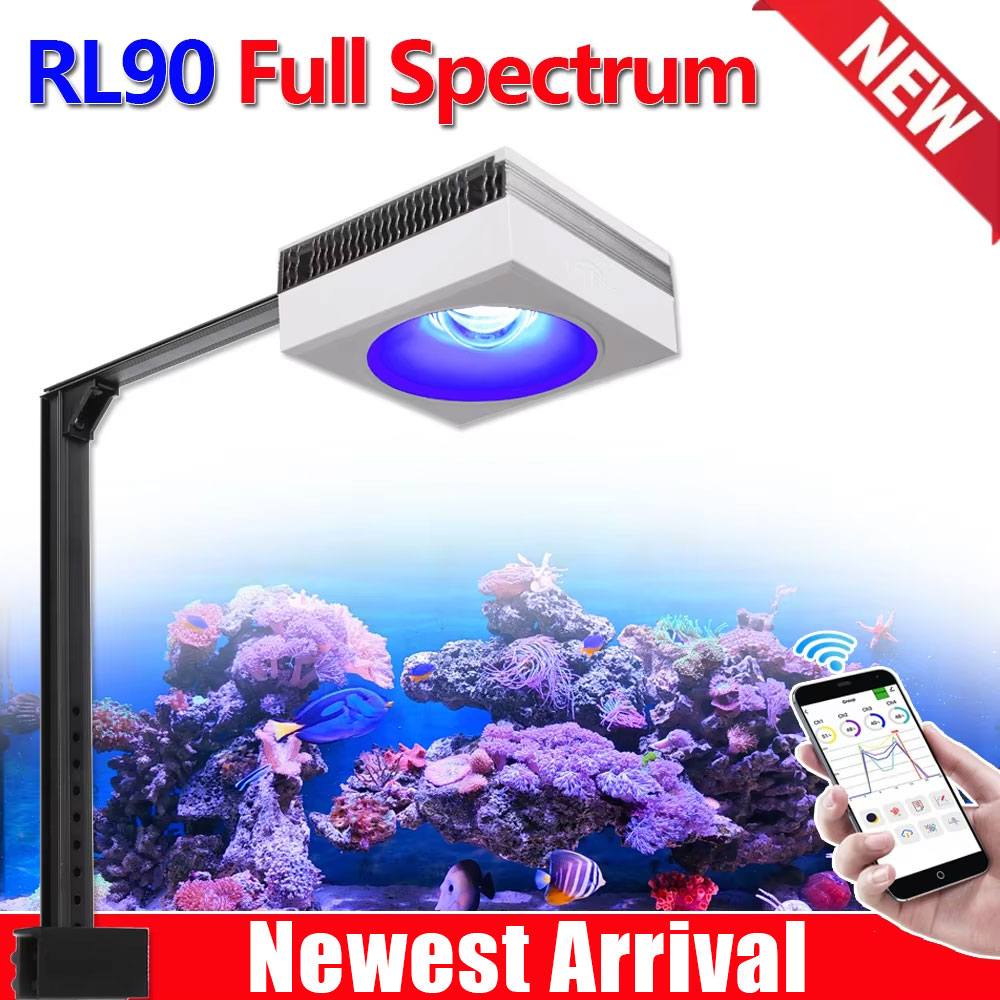 مصباح حوض السمك PopBloom RL90  - مراجعة Marine X Aquarium وسعره