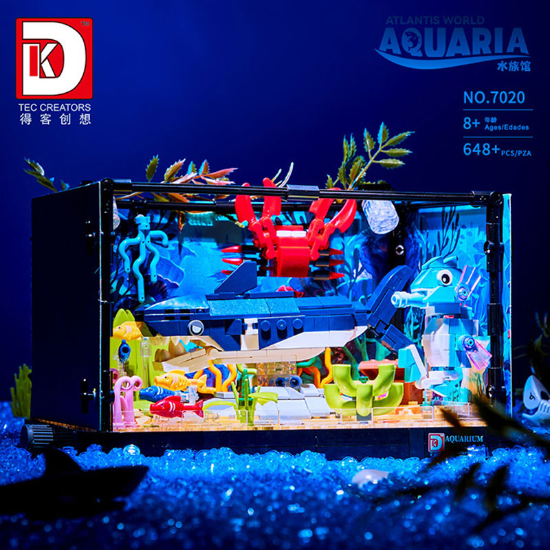 648 قطعة نظام القرش البيئي خزا - مراجعة Aquarium Marine World وسعره