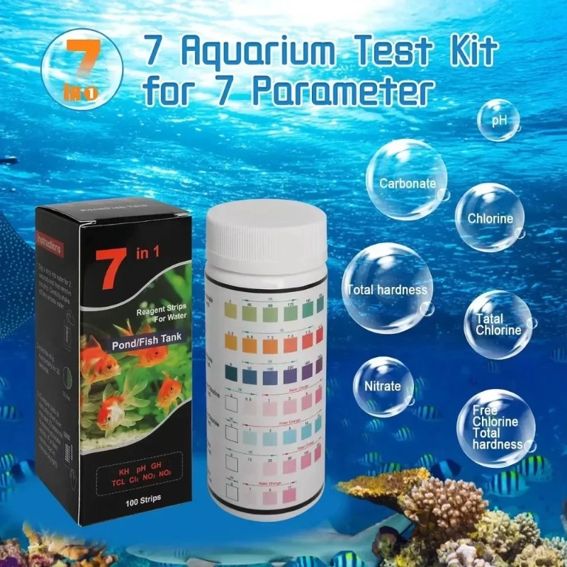 شرائط اختبار حوض السمك الأكثر  - مراجعة Marine Aquarium Water Test Kit وسعره