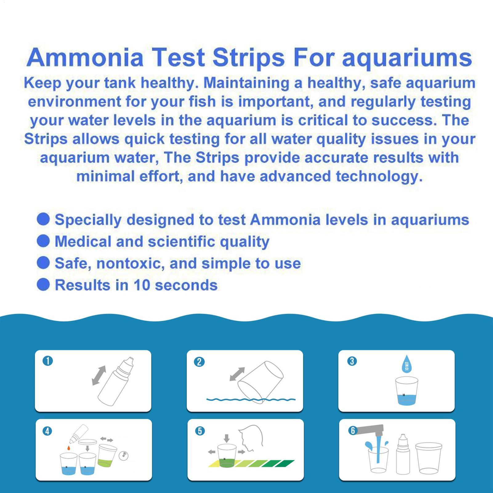 شرائط اختبار الأمونيا للأحواض  - مراجعة Marine Aquarium Water Test Kit وسعره