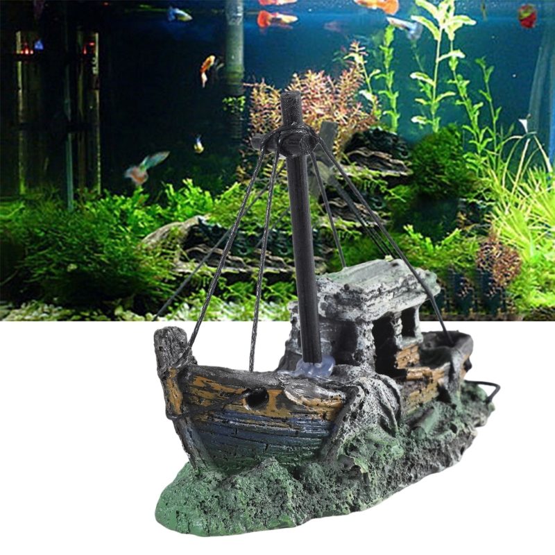 حوض السمك الغارقة السفينة الدي - مراجعة Aquarium Marineland وسعره