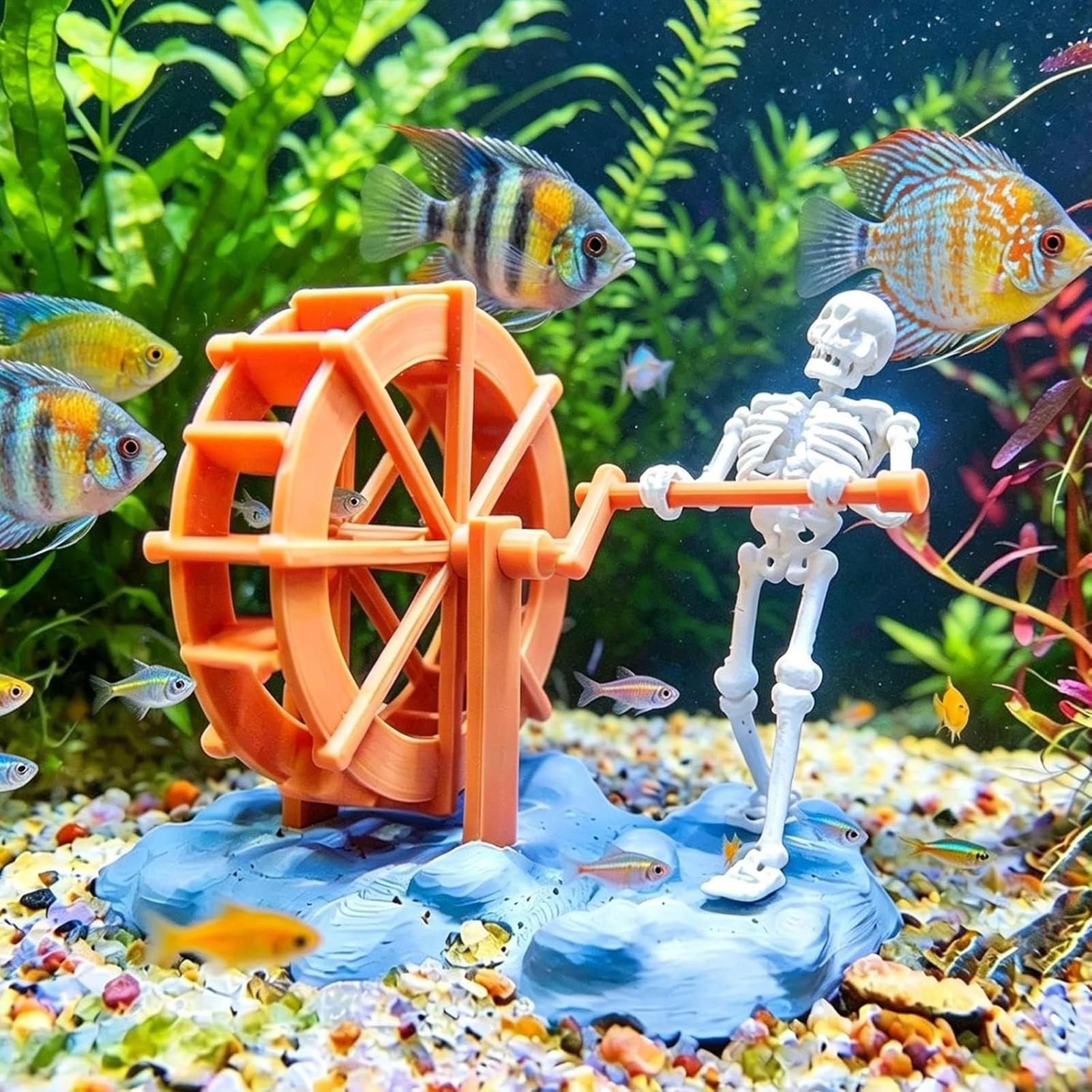 ديكور هيكل عظمي إبداعي للمناظر - مراجعة Aquarium Marineland وسعره