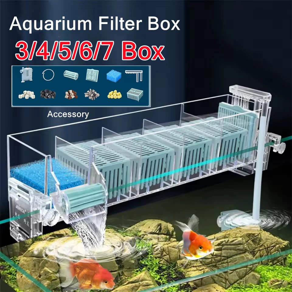 220 فولت حوض السمك الحائط شلال - مراجعة Marine Aquarium Overflow Box وسعره